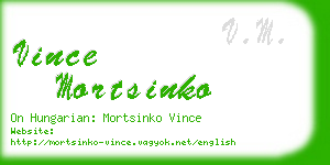 vince mortsinko business card